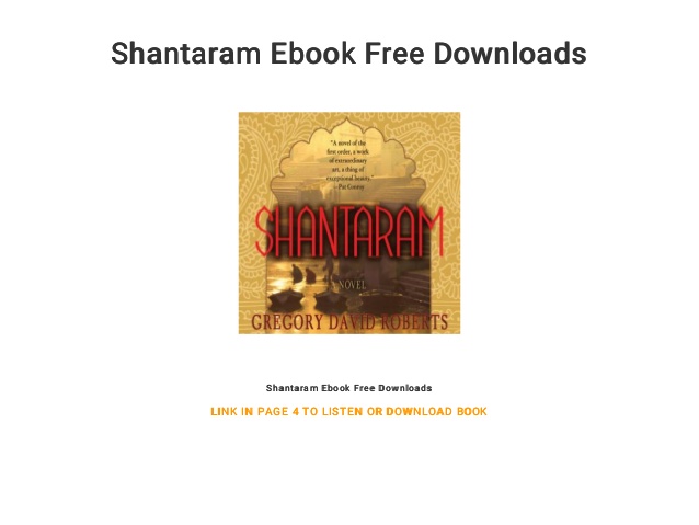 shantaram book pdf
